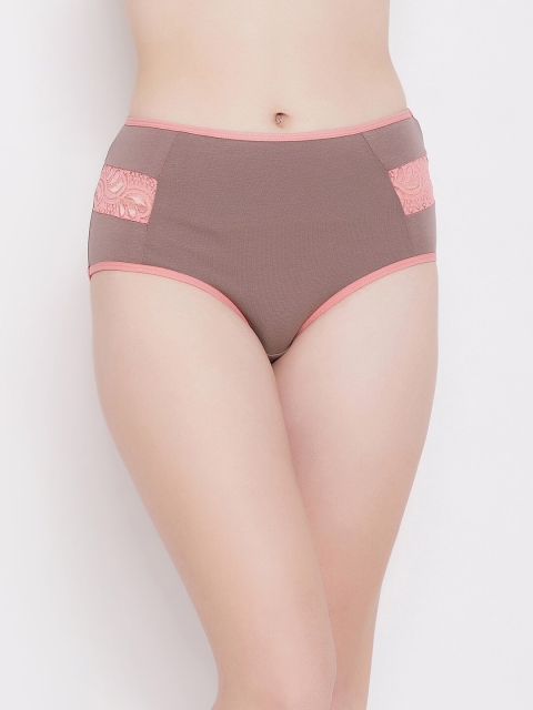 

Clovia Women Brown Solid Hipster Briefs PN3289I06XL