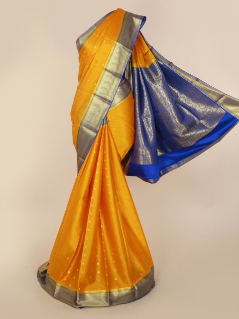 

Pothys Yellow Woven Design Pure Silk Saree