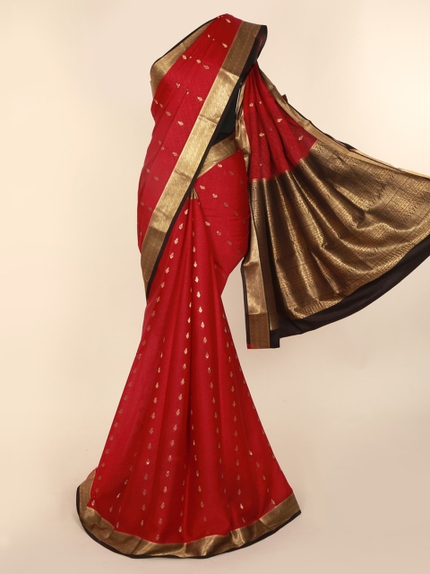 

Pothys Maroon Woven Design Pure Silk Saree