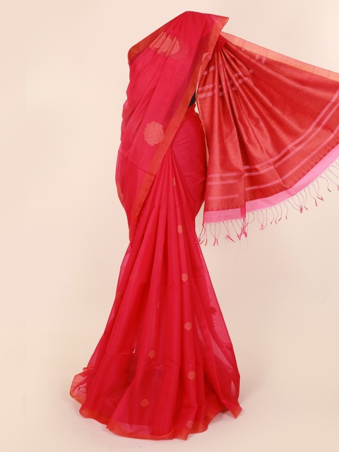 

Pothys Pink Woven Design Silk Cotton Saree