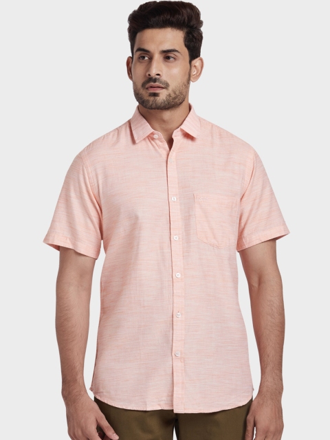 

ColorPlus Men Orange Tailored Fit Solid Casual Shirt
