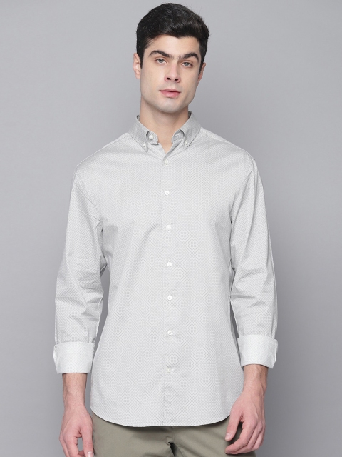 

GANT Men Grey Regular Fit Printed Casual Shirt