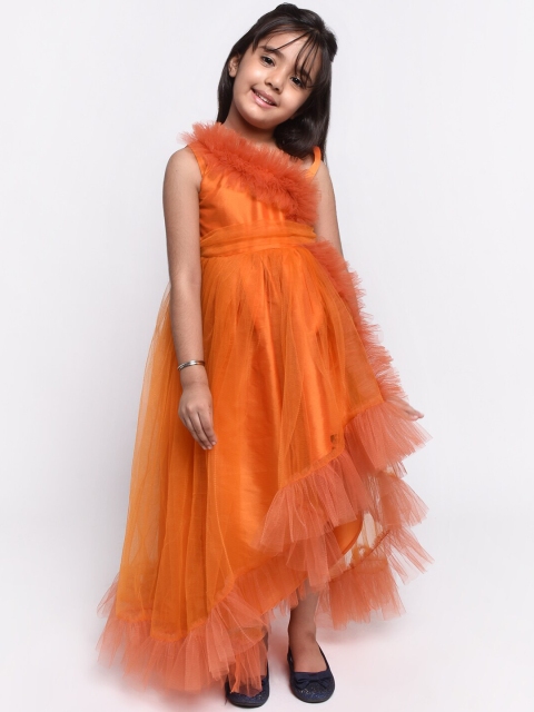 

Jelly Jones Girls Mustard Solid Maxi Dress