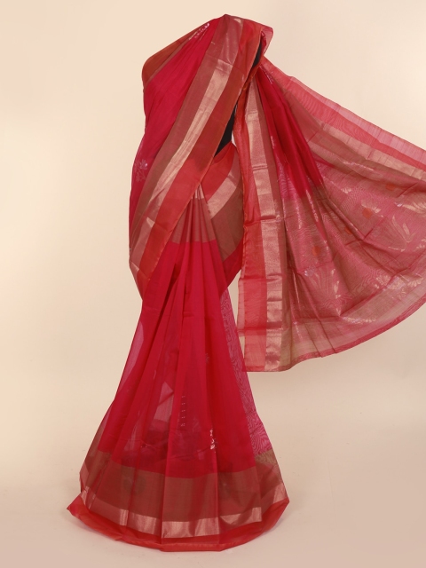 

Pothys Pink Woven Design Silk Cotton Saree