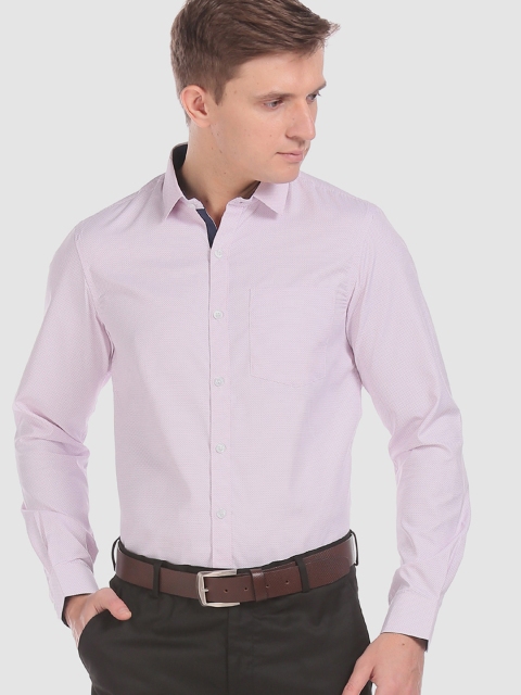 

Arrow Men Pink Regular Fit Printed Formal Shirt