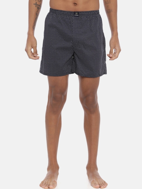 

IMYOUNG Men Black & White Printed Boxers IMYBXRPK104A