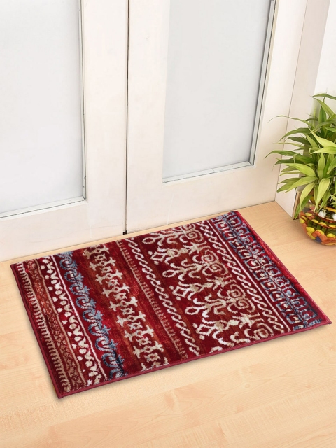 

SPACES Red & Beige Printed 2100 GSM Doormat