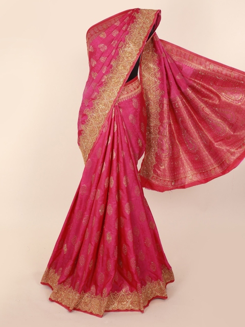 

Pothys Magenta Woven Design Banarasi Saree