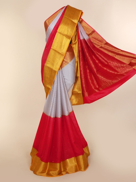 

Pothys Pink Colourblocked Saree