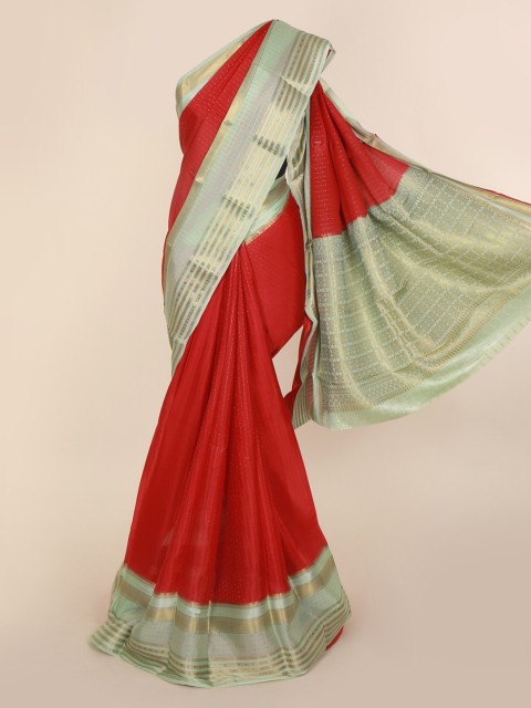 

Pothys Red Woven Design Pure Silk Saree