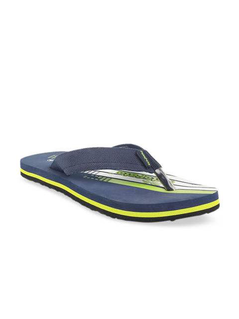 

Bata Men Green & Blue Printed Thong Flip-Flops