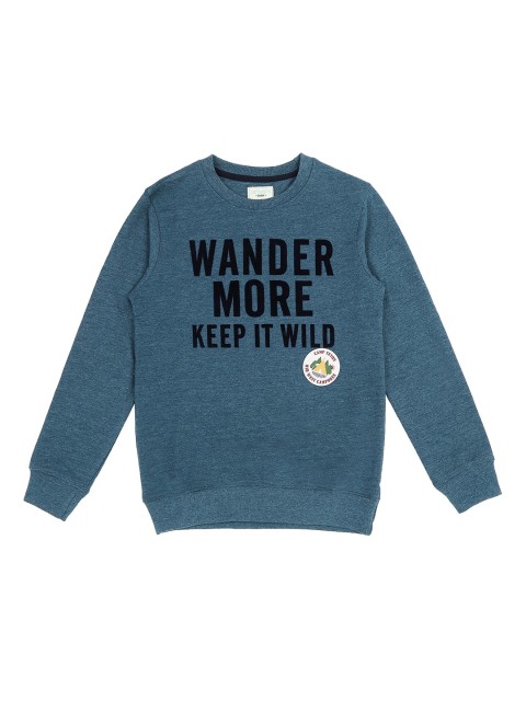 

Pantaloons Junior Boys Teal & Black Printed Sweatshirt