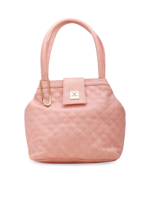 

ESBEDA Pink Self Design Handheld Bag