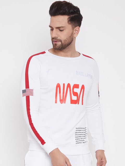 

FUGAZEE Men White Printed Sweatshirt