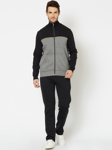 

Sweet Dreams Men Black & Grey Colourblocked Tracksuit