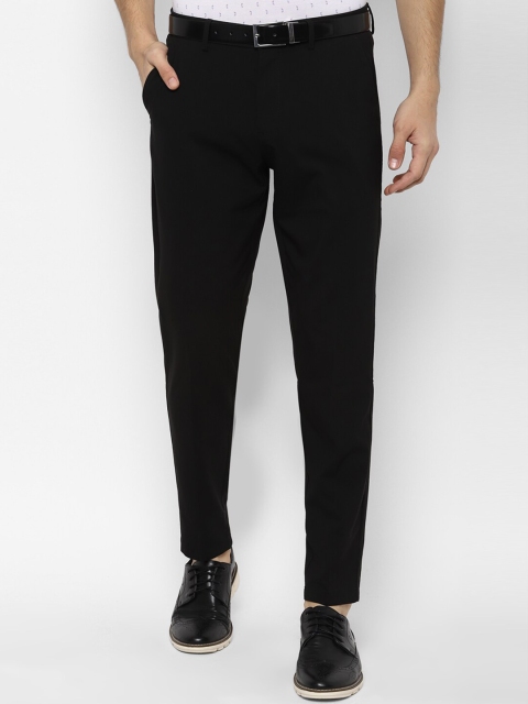 

Allen Solly Men Black Slim Fit Solid Regular Trousers