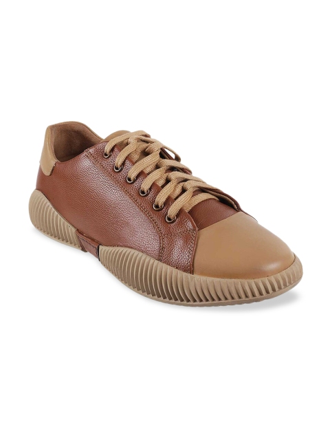 

Metro Men Tan Brown Colourblocked Sneakers