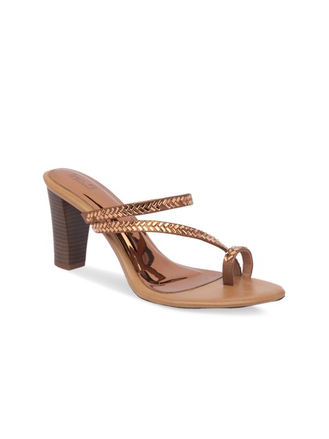 

Inc 5 Women Copper-Toned Solid Block Heels