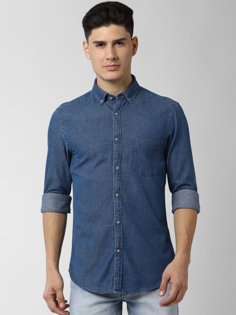 

Peter England Casuals Men Navy Blue Slim Fit Solid Casual Shirt
