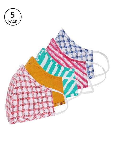 

Color Cocktail Women Pack of 5 3-Ply Reusable Protective Outdoor Masks, Pink