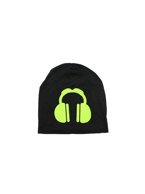 

iSWEVEN Unisex Black & Green Printed Beanie