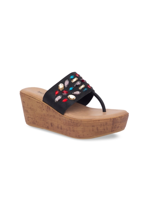 

Inc 5 Women Black Embellished Platforms