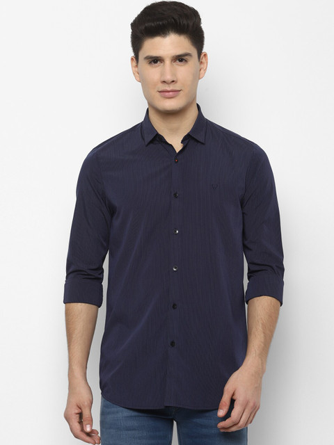 

Allen Solly Men Navy Blue Slim Fit Solid Casual Shirt