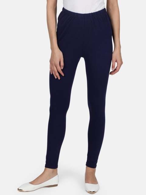 

Monte Carlo Women Blue Solid Ankle-Length Leggings