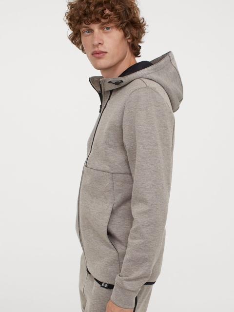 

H&M Men Beige Track jacket Regular Fit