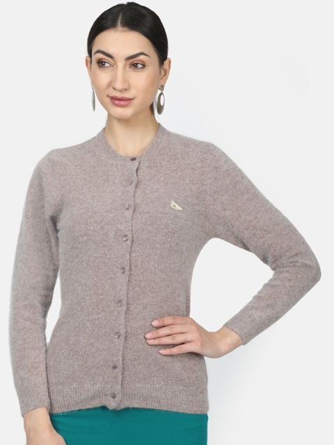 

Monte Carlo Women Brown Solid Cardigan Sweater