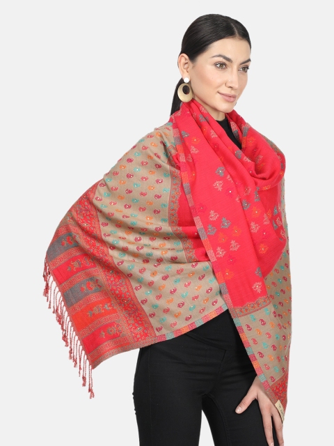 

Monte Carlo Women Orange & Beige Printed Stole