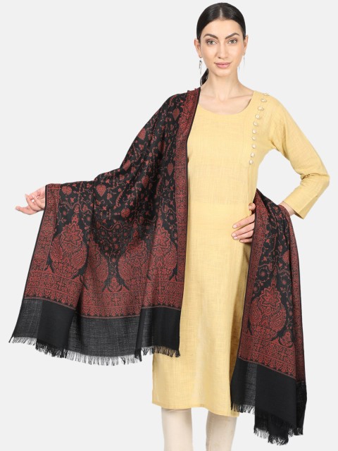 

Monte Carlo Women Black & Red Printed Shawl