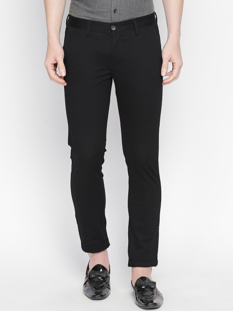

Basics Men Black Tapered Fit Solid Chinos