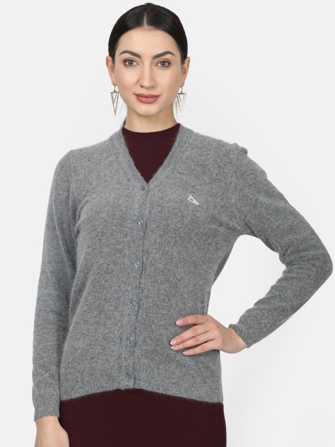 

Monte Carlo Women Grey Solid Cardigan