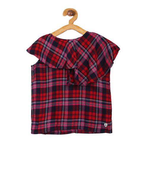 

Pepe Jeans Girls Pink Checked Top