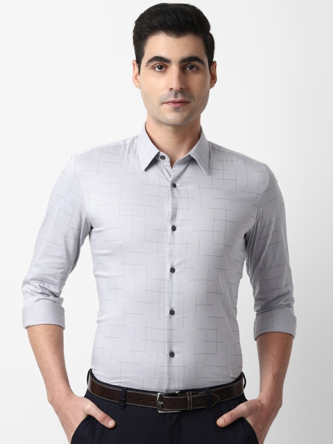

Louis Philippe Sport Men Grey Slim Fit Checked Casual Shirt