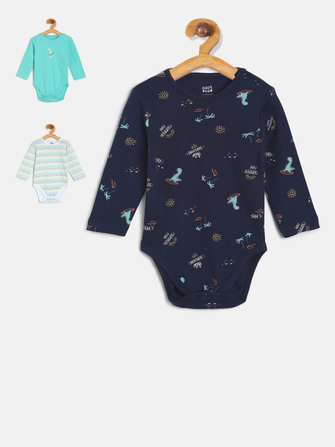 

MINI KLUB Infant Boys Pack of 3 Bodysuits, Navy blue