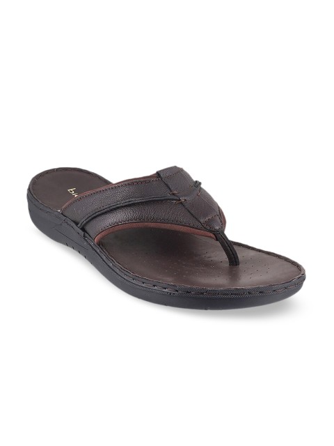 

Metro Men Brown Leather Comfort Sandals