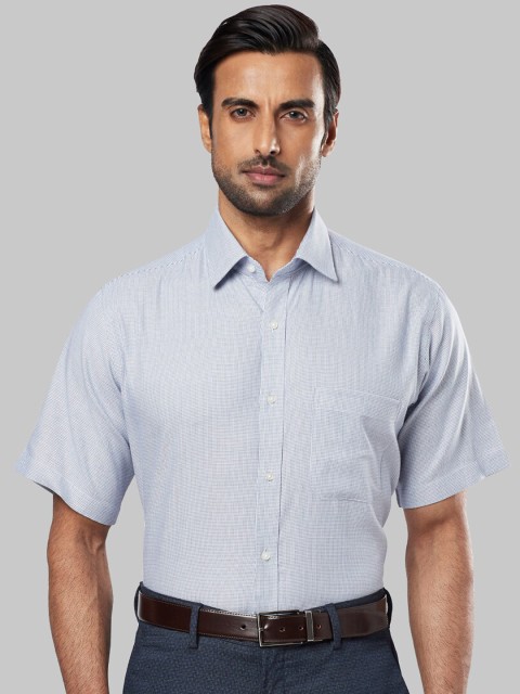 

Raymond Men Blue Regular Fit Printed Casual Shirt