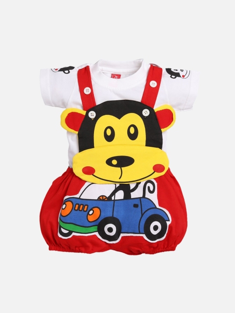 

Jaybee Infant Boys Multicoloured Applique Dungarees with T-shirt, Multi