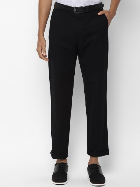 

Allen Solly Men Black Regular Fit Solid Regular Trousers