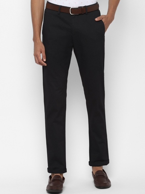 

Allen Solly Men Black Slim Fit Solid Regular Trousers