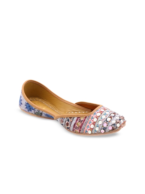 

HUE Women Blue Embellished Mojaris
