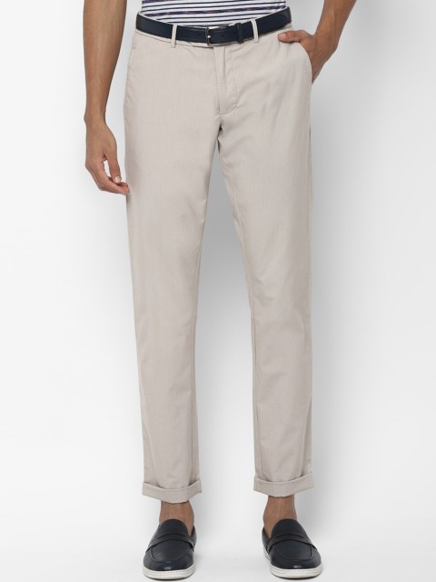 

Allen Solly Men Beige Slim Fit Solid Regular Trousers