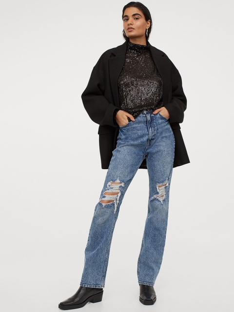 

H&M Women Blue Bootcut High Jeans