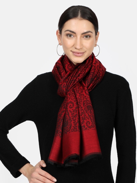

Monte Carlo Women Red Paisley Woven Design Stole