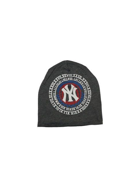 

iSWEVEN Unisex Grey & White Printed Beanie