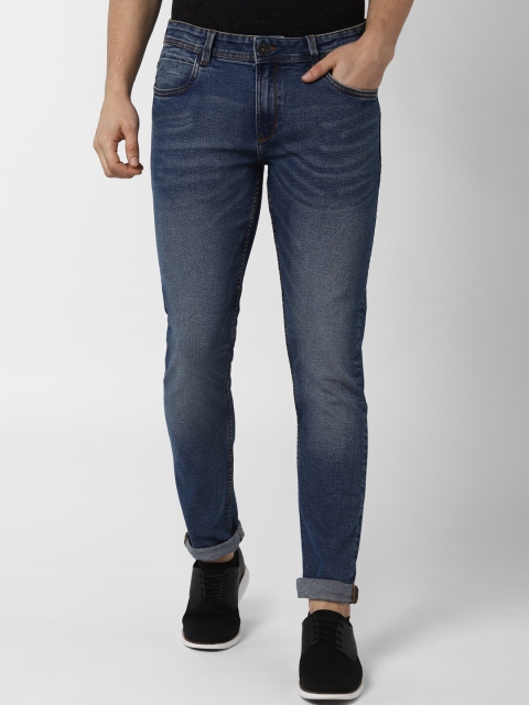

Peter England Casuals Men Blue Skinny Fit Mid-Rise Clean Look Jeans
