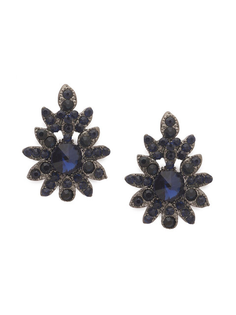 

Globus Gunmetal-Toned Floral Studs, Metallic