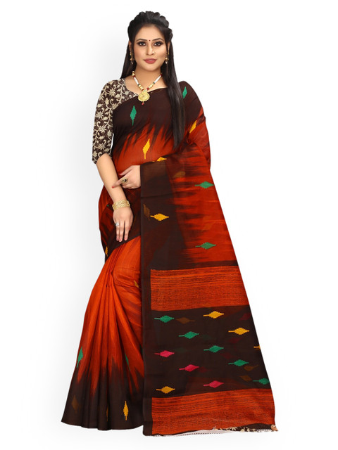 

KALINI Red & Black Art Silk Woven Design Mysore Silk Saree